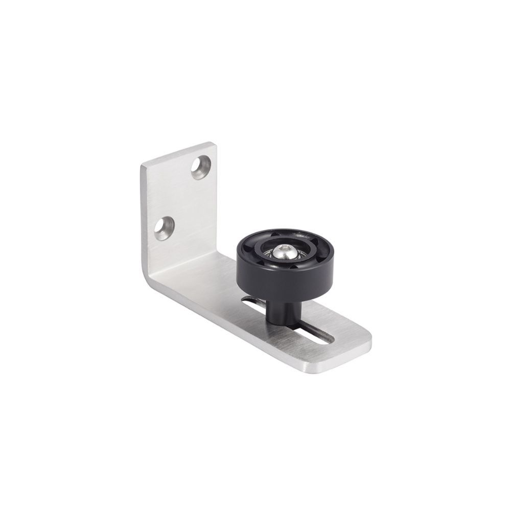 Sure-Loc Hardware BARN-RGD 15 Barn Track Roller Guide Wall Mounted in Satin Nickel